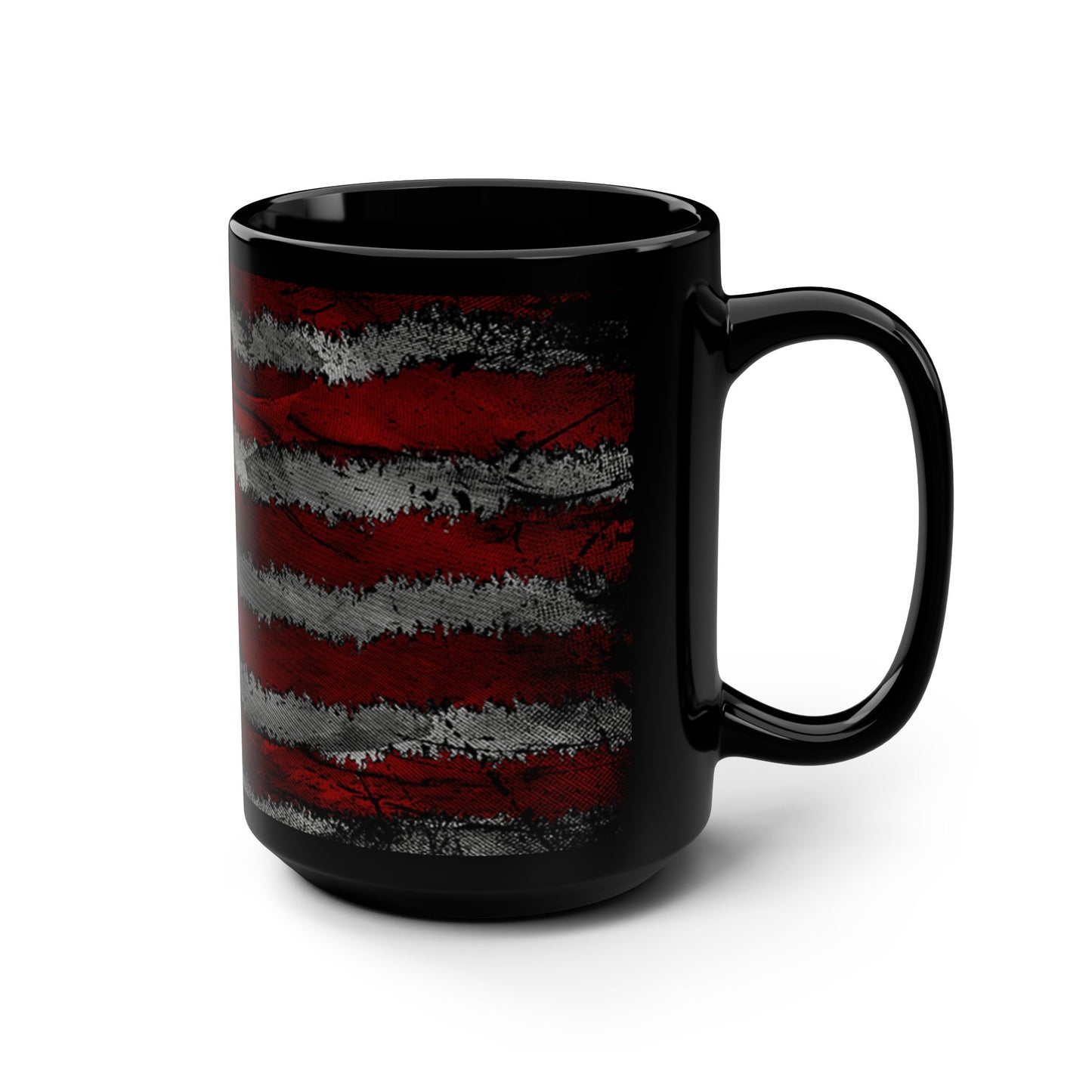 American Flag Black Mug, 15oz