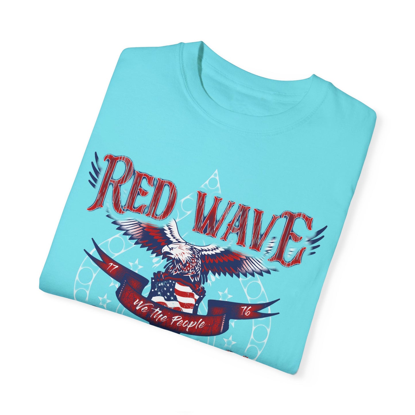 Red Wave Eagle Garment-Dyed T-shirt