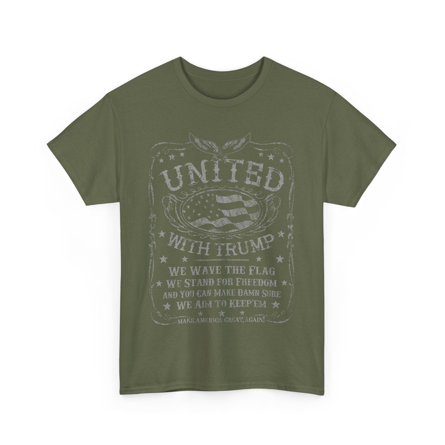 a United with Trump Heavy Cotton Tee