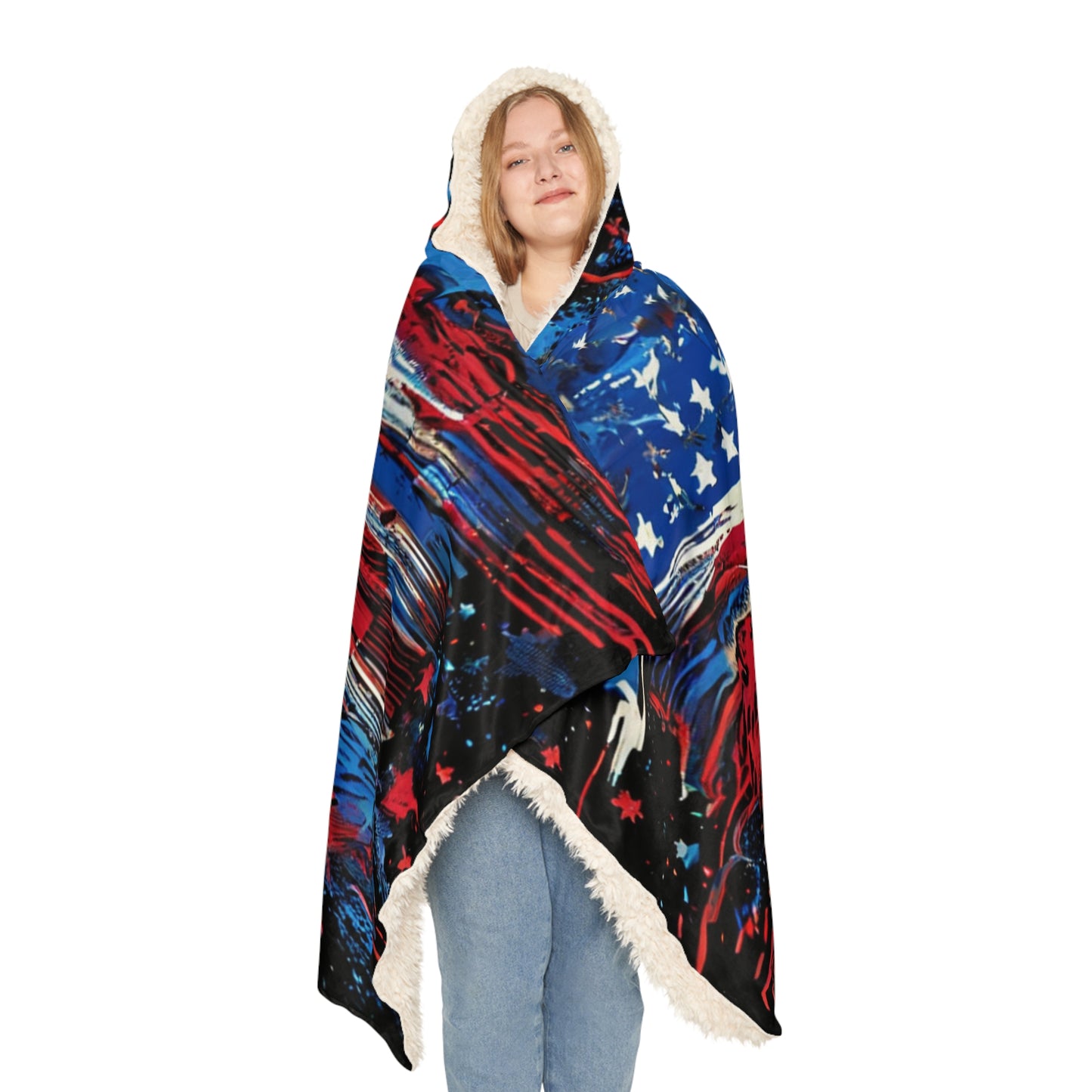 Flag Splash (Personalize It!) Snuggle Blanket