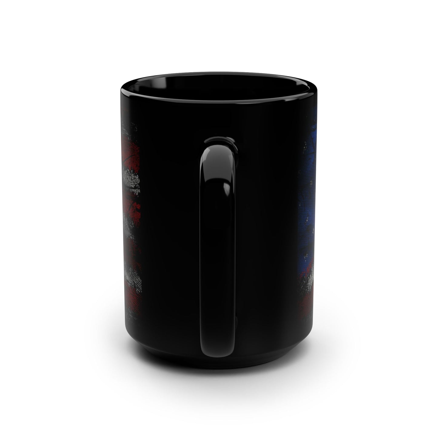 American Flag Black Mug, 15oz