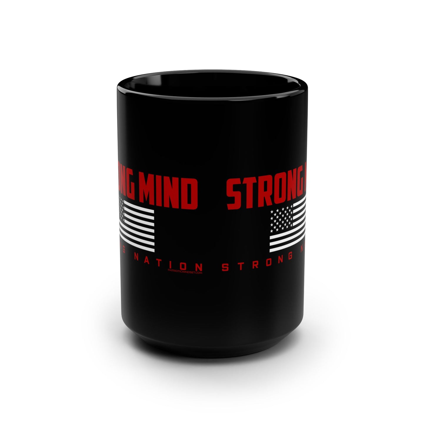 Strong Mind, Strong Nation Black Mug, 15oz