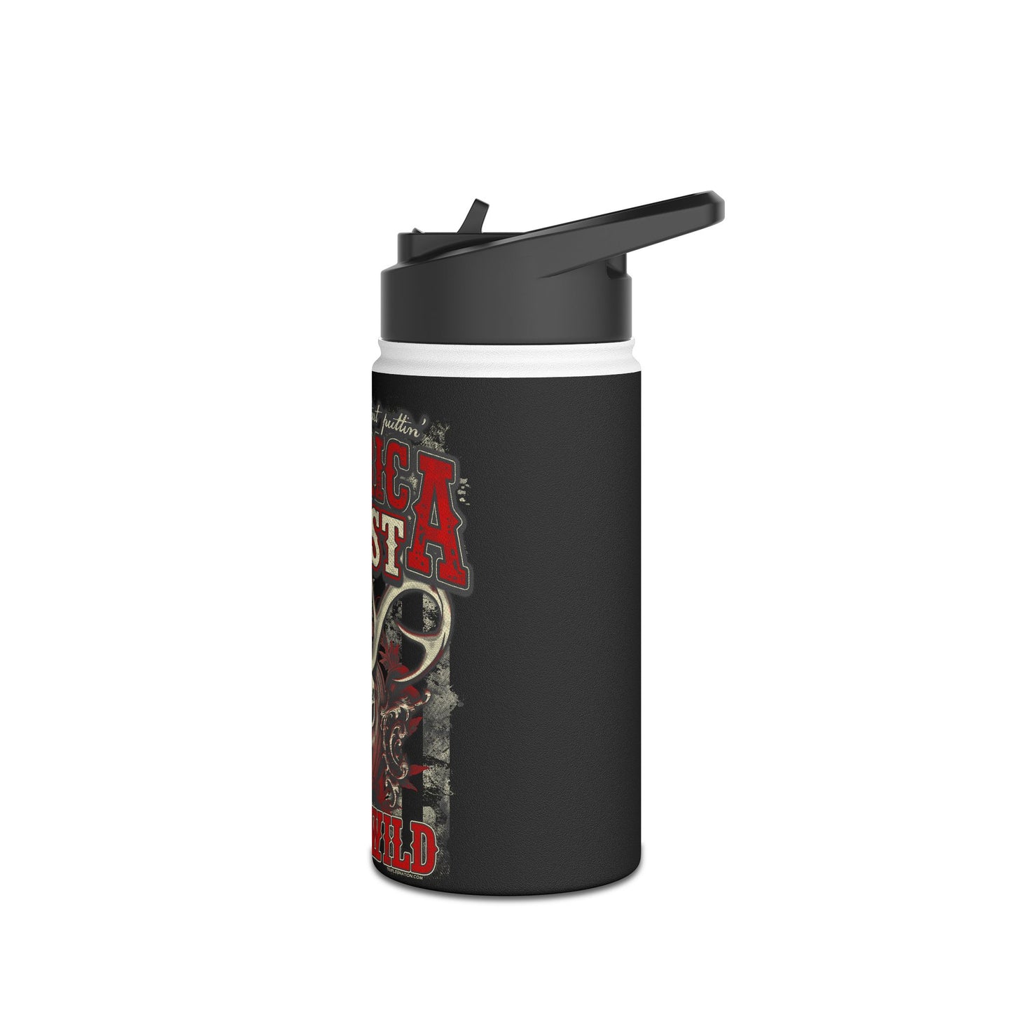 American First Deer Head Stainless Steel Water Bottle, Standard Lid