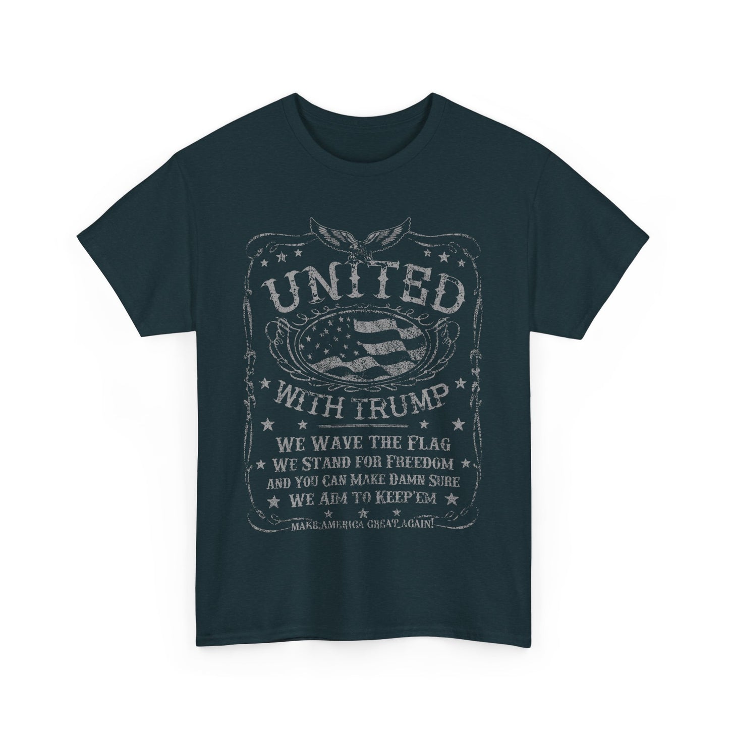 a United with Trump Heavy Cotton Tee