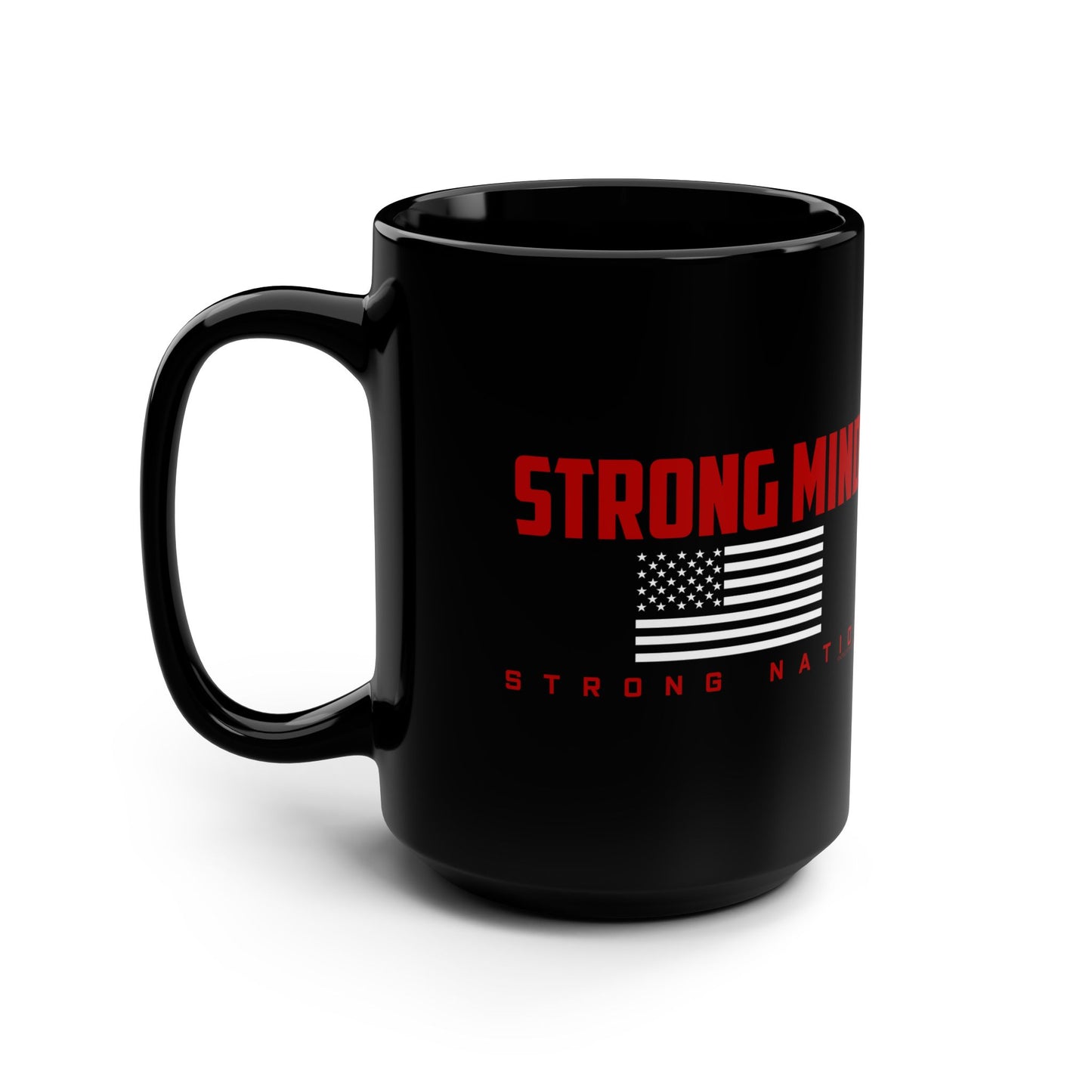 Strong Mind, Strong Nation Black Mug, 15oz