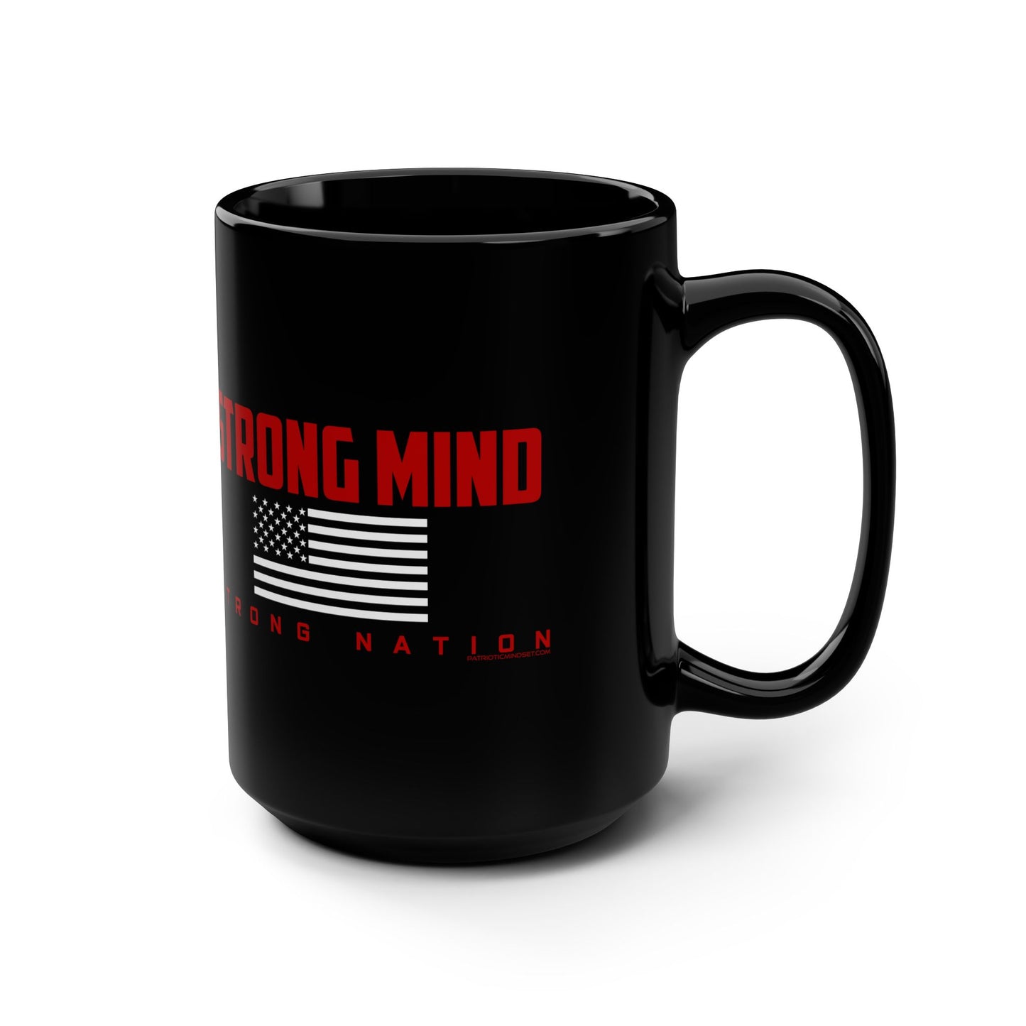 Strong Mind, Strong Nation Black Mug, 15oz