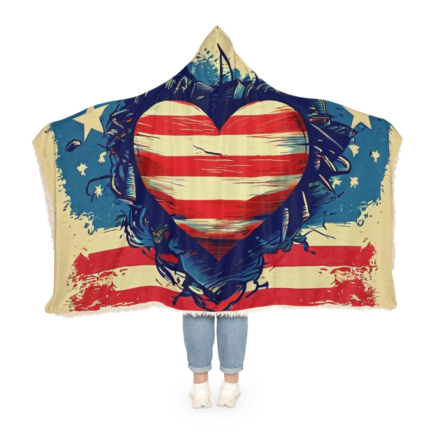 Heart for the Flag (Personalize It!) Snuggle Blanket