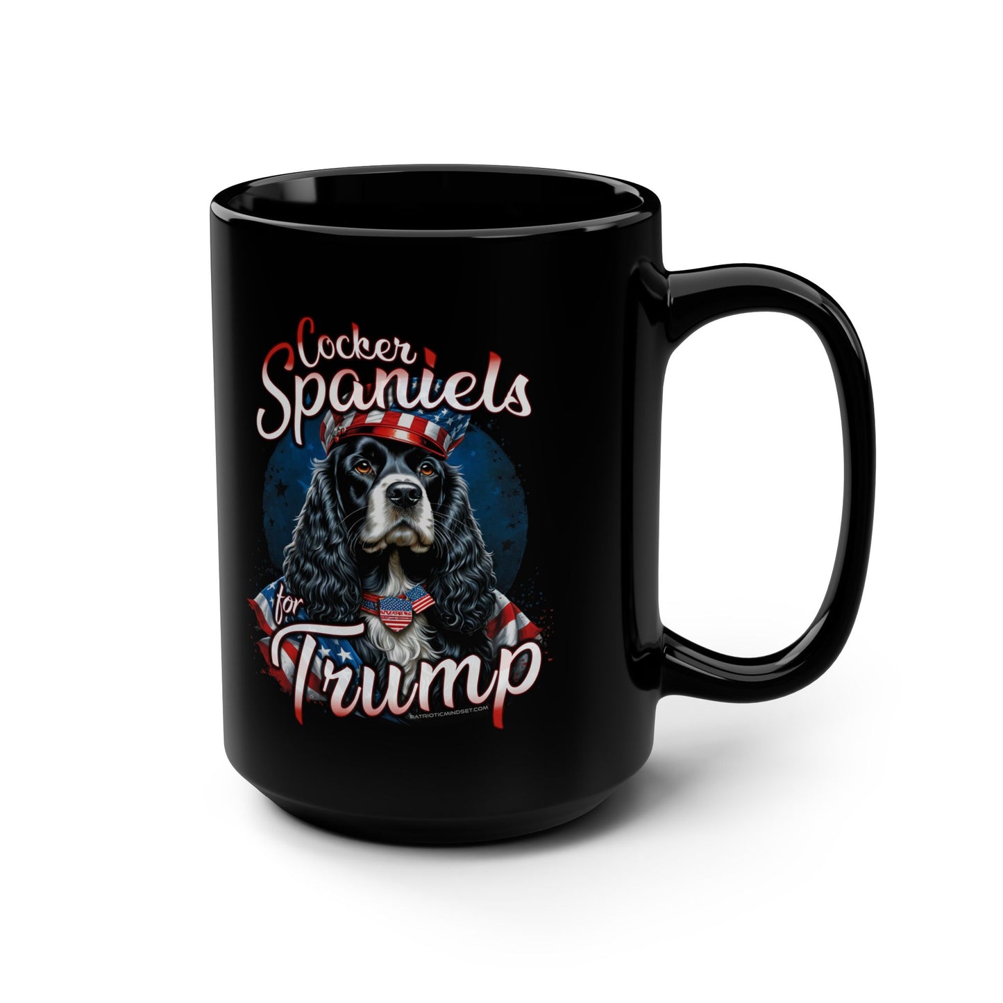 Cocker Spaniels for Trump Black Mug, 15oz