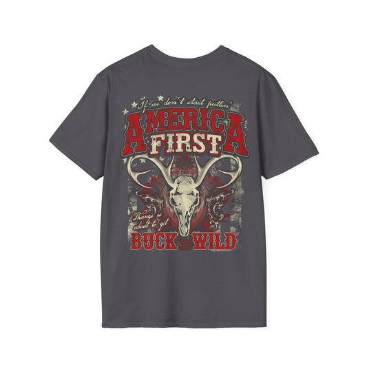 America First Deer Head SS T-Shirt