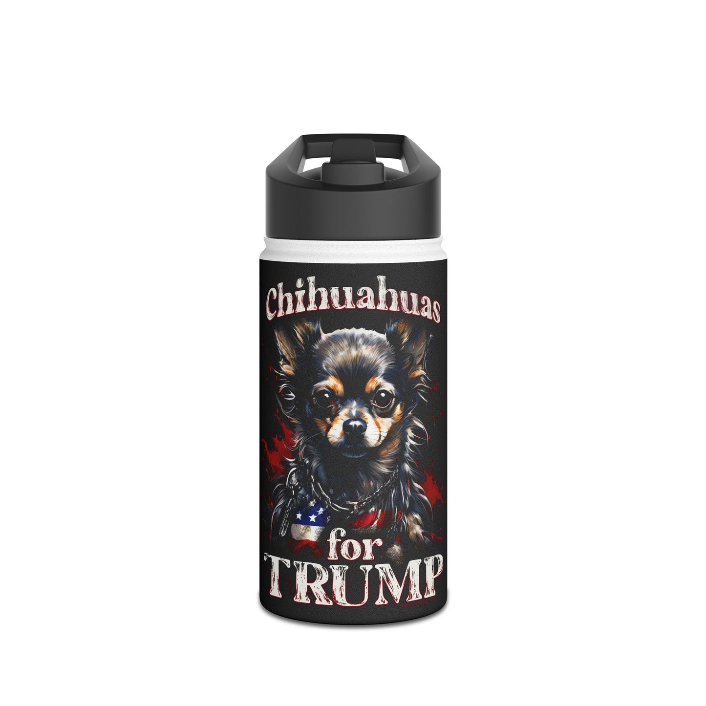 Chihuahuas for Trump Stainless Steel Water Bottle, Standard Lid