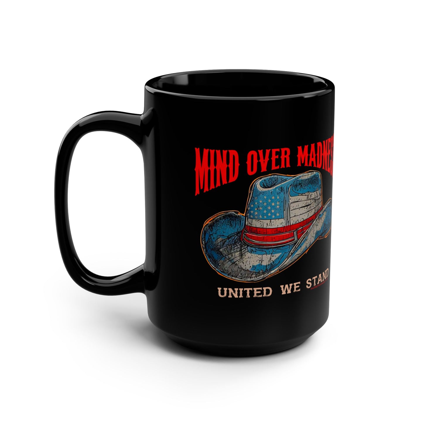 Mind Over Madness Black Mug, 15oz