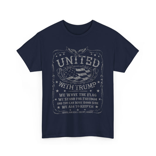 a United with Trump Heavy Cotton Tee