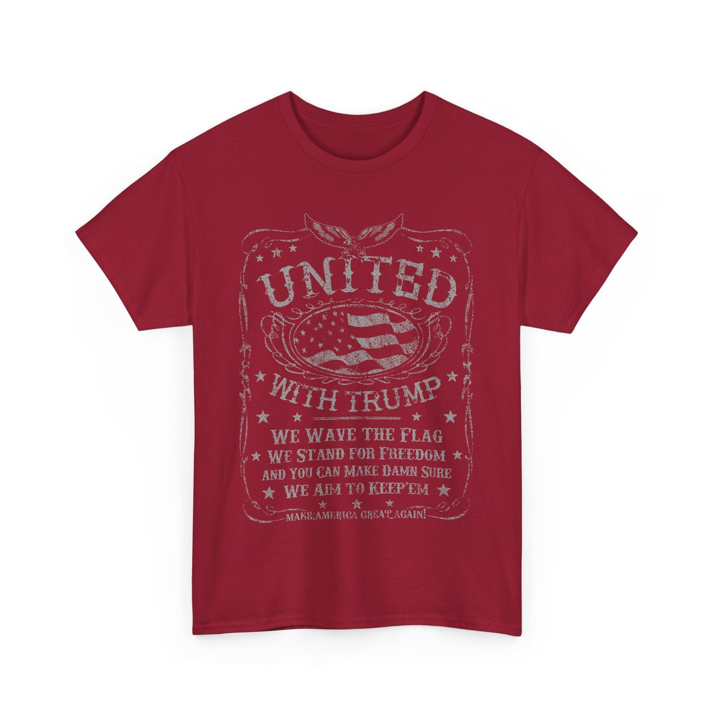 a United with Trump Heavy Cotton Tee