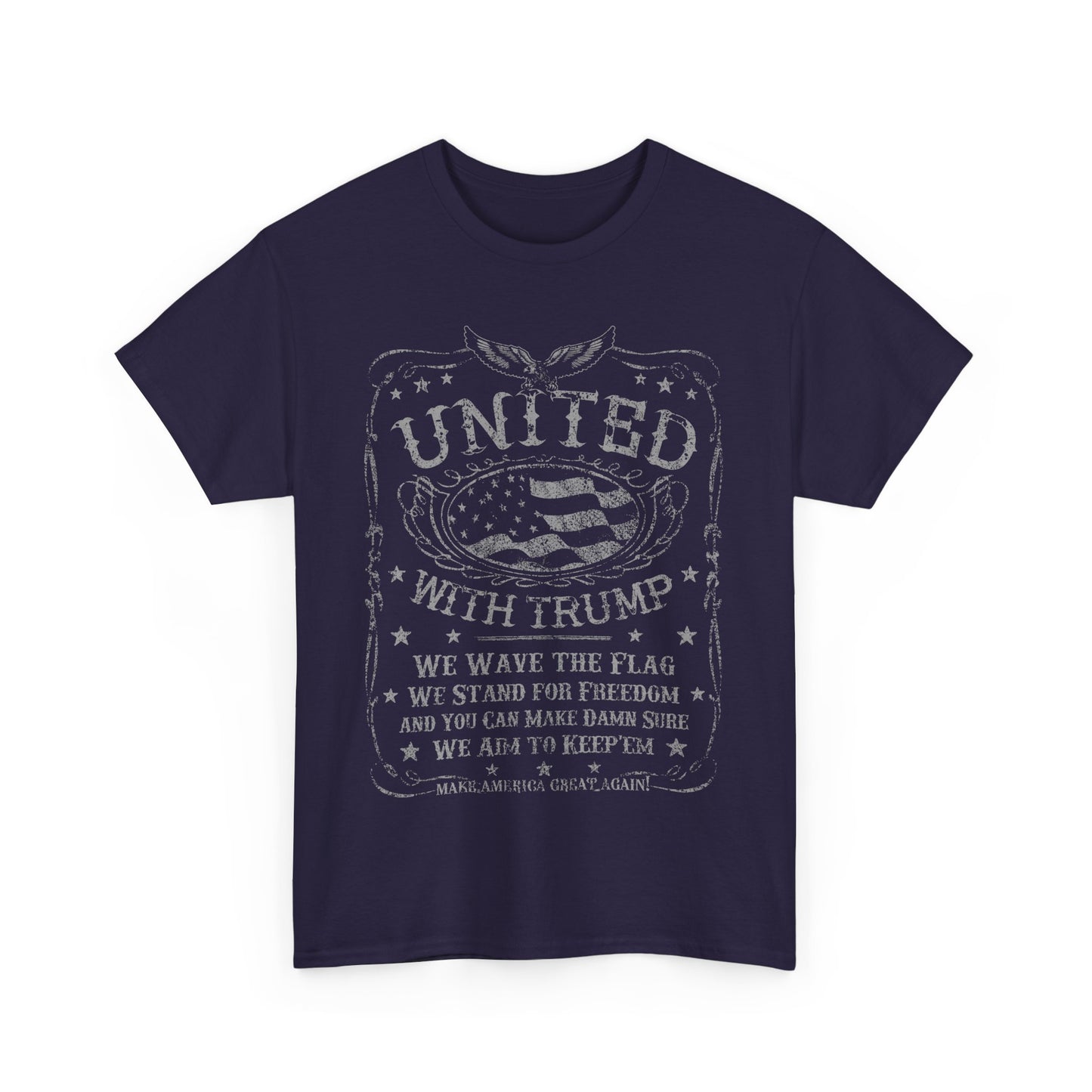 a United with Trump Heavy Cotton Tee