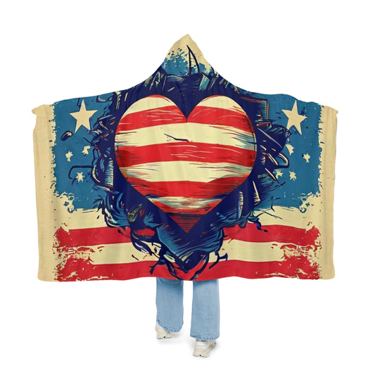 Heart for the Flag (Personalize It!) Snuggle Blanket