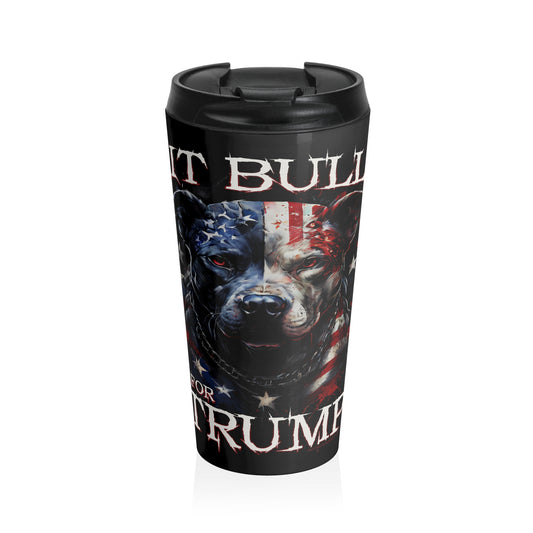 Pit Bulls for Trump Stainless Steel Travel Mug