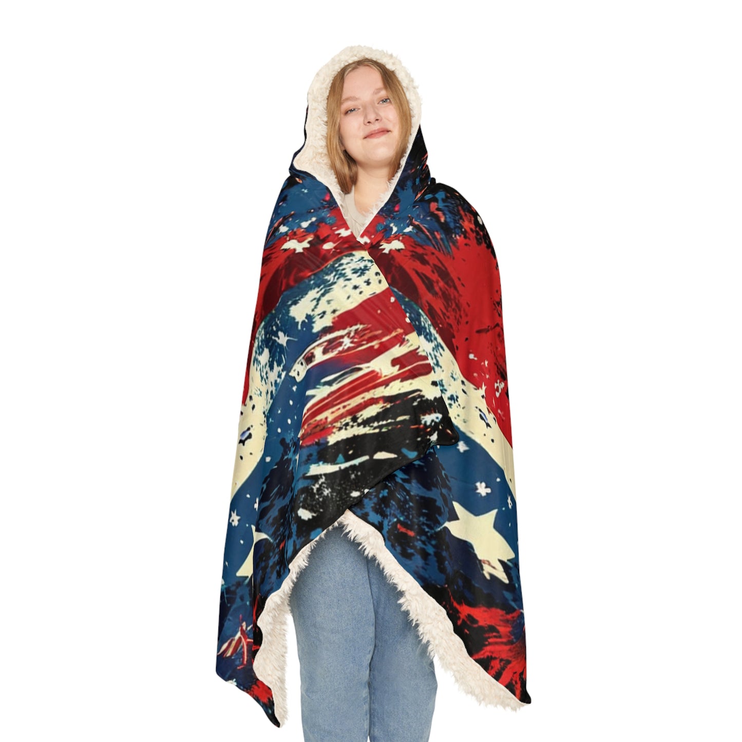 Patriotic Blasted (Personalize It!) Snuggle Blanket