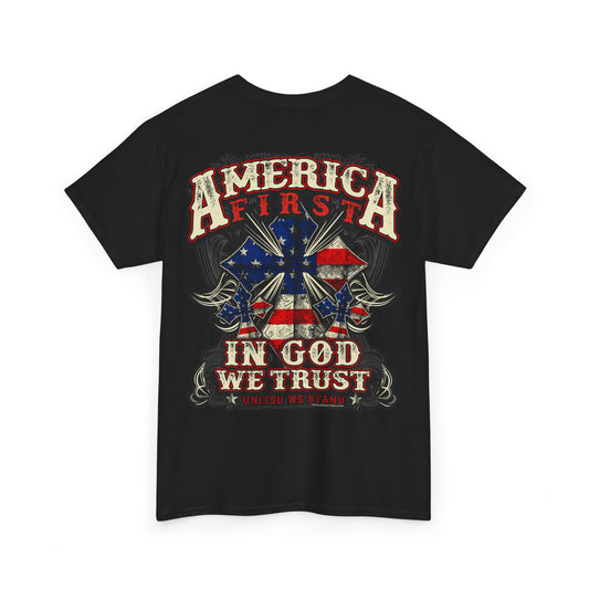 America First 3 Crosses SS T-Shirt