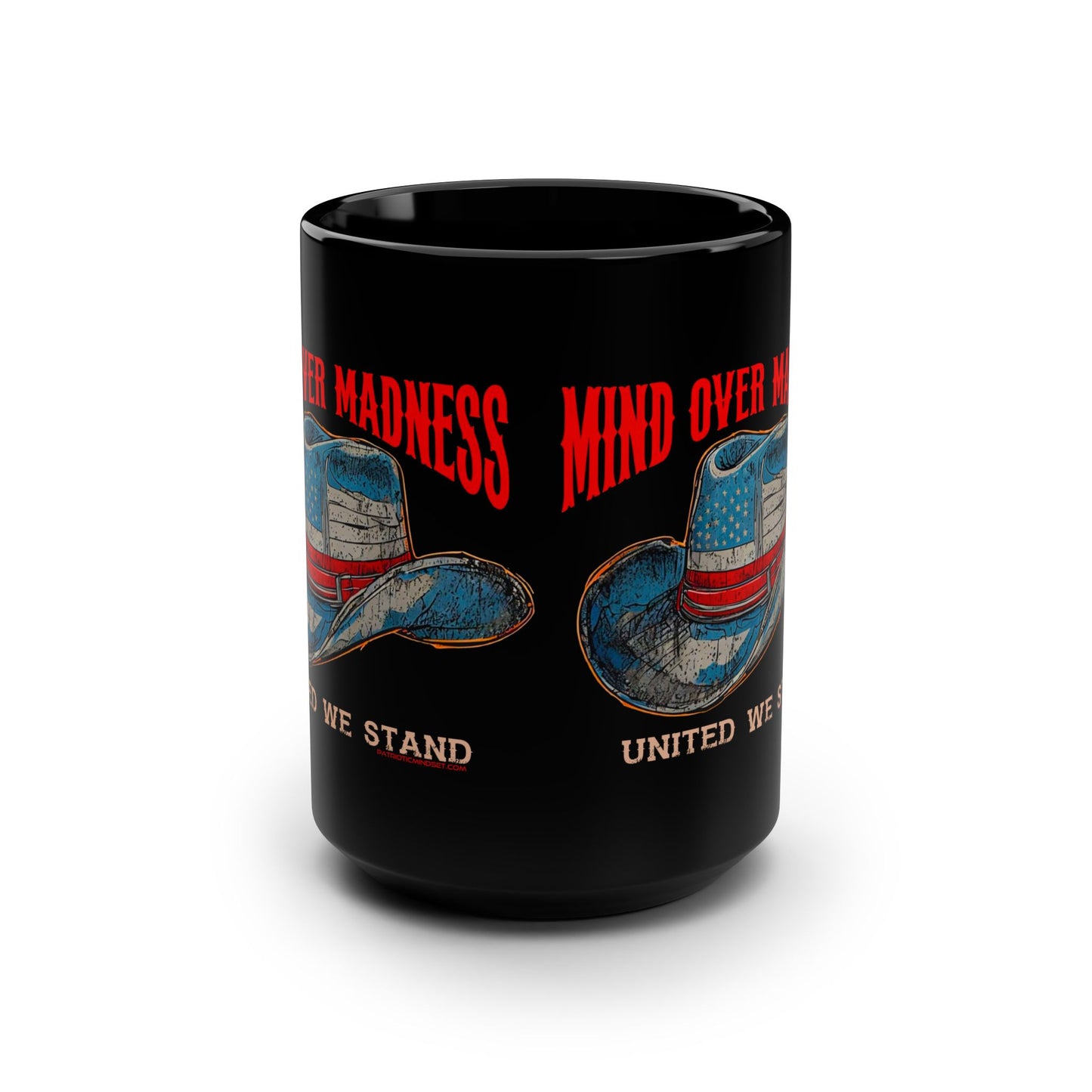 Mind Over Madness Black Mug, 15oz