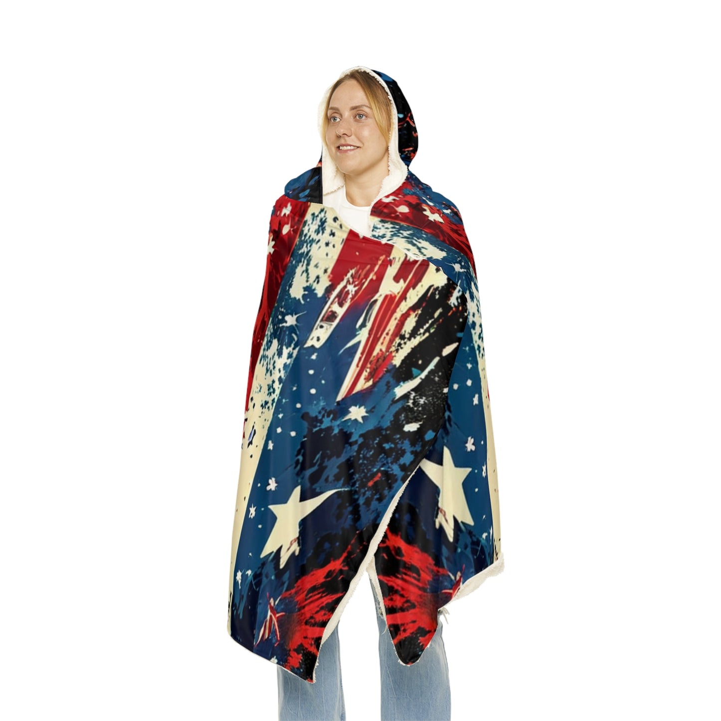 Patriotic Blasted (Personalize It!) Snuggle Blanket