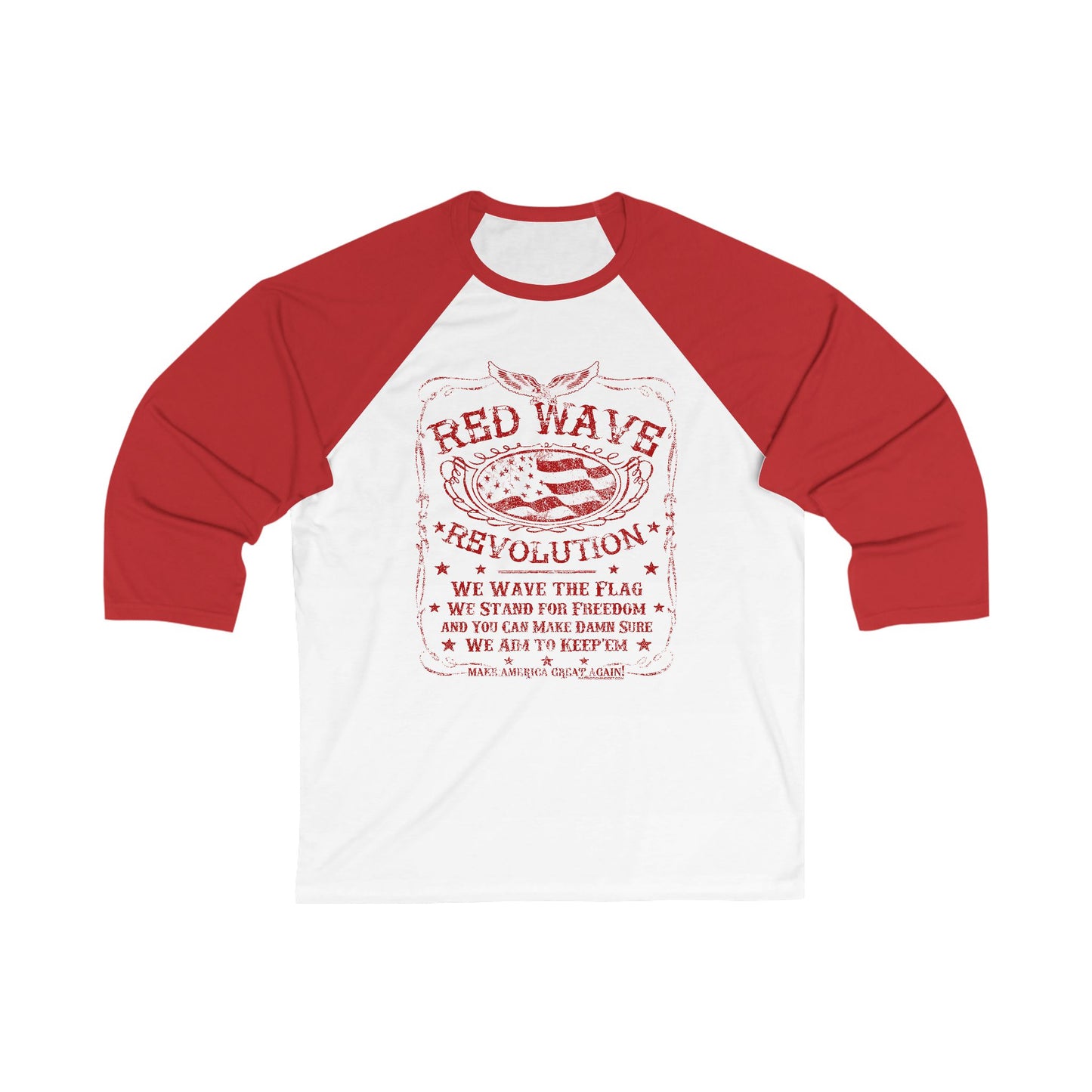 Red Wave 3.0 3\4 Sleeve Baseball Tee