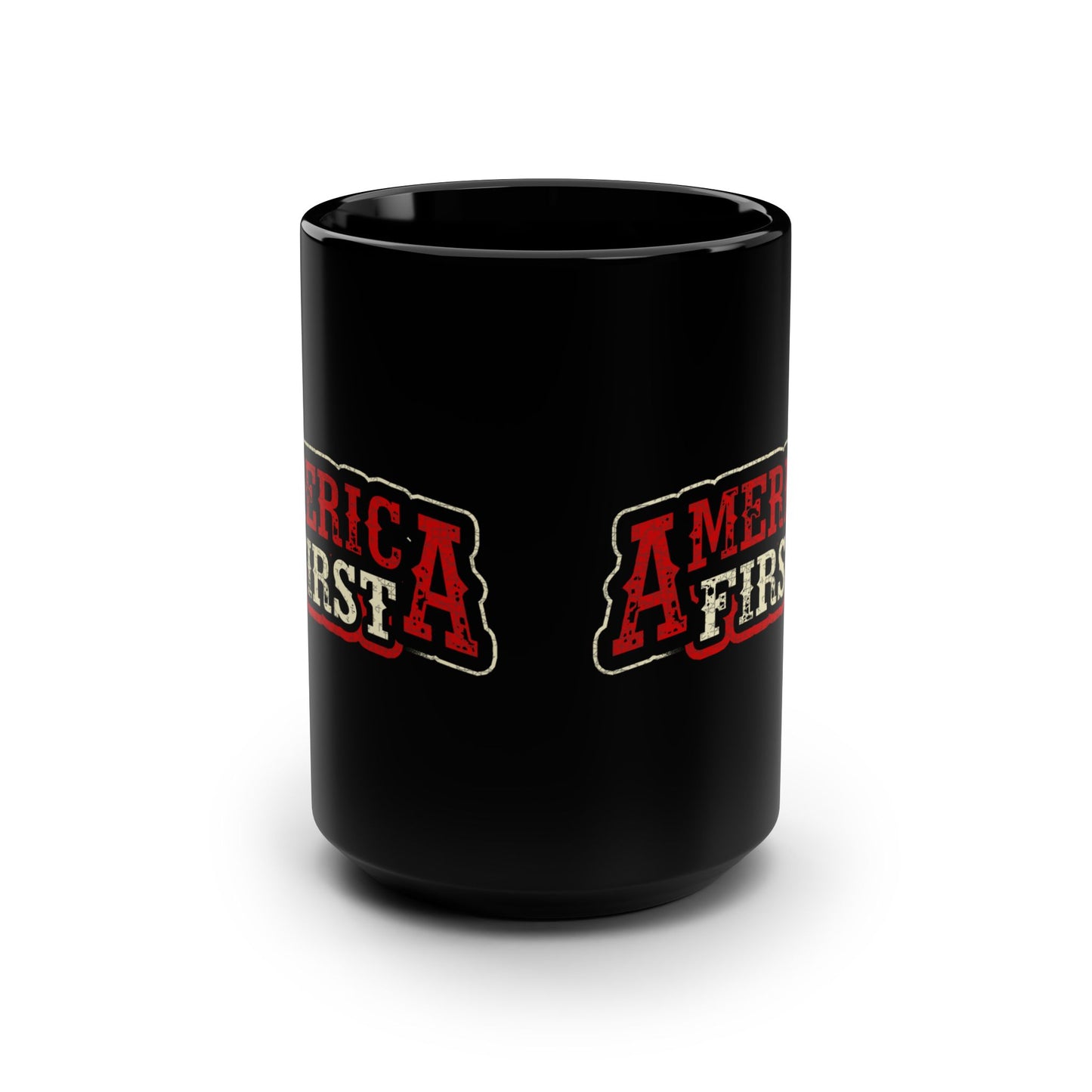 America First Black Mug, 15oz