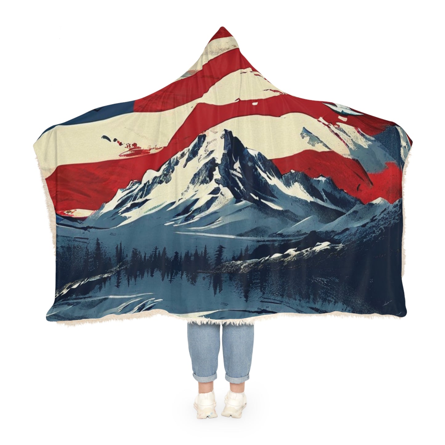 Flag Mountain (Personalize It!) Snuggle Blanket