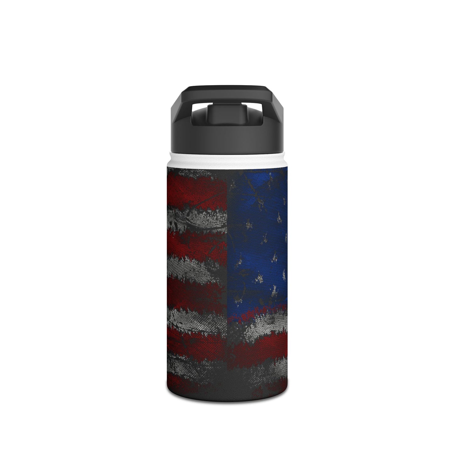 American Flag Stainless Steel Water Bottle, Standard Lid